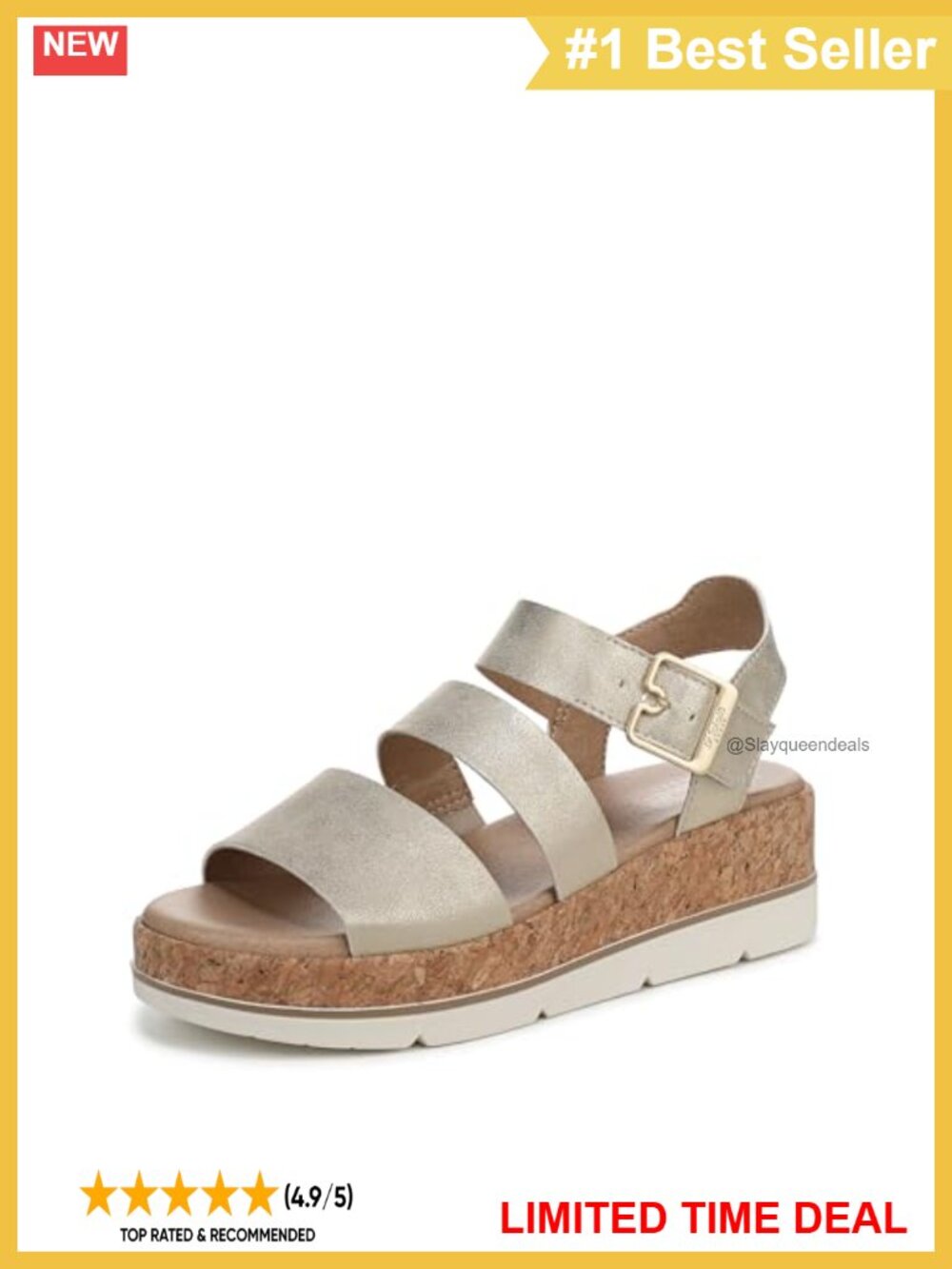 Platform Wedge Sandals Strappy Adjustable Buckle Espadrille Faux Leather